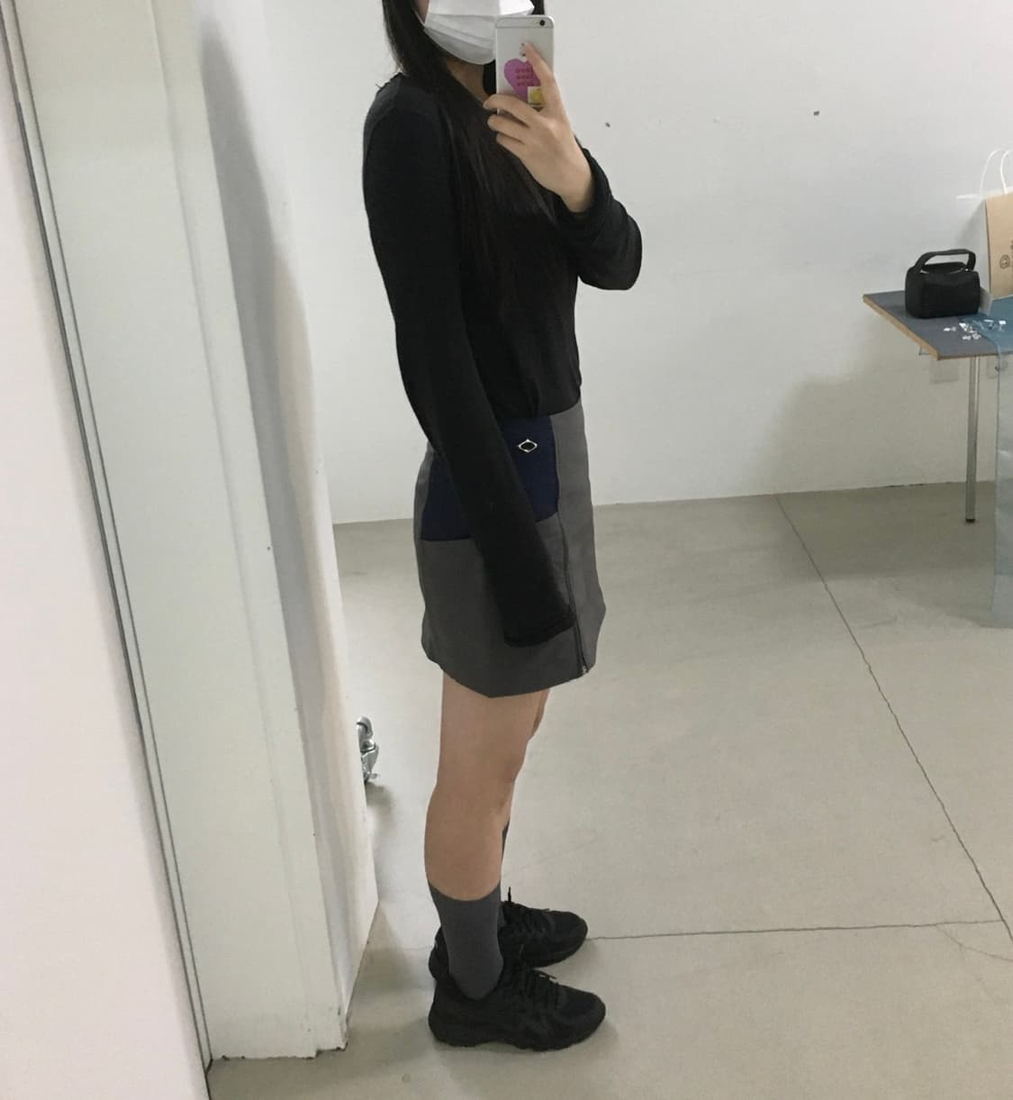 미스치프 슬릿 지퍼 스커트 M 상품이미지2