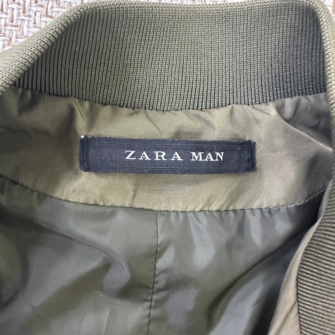 180/96A 자라맨 카키 항공점퍼 0331D 상품이미지2