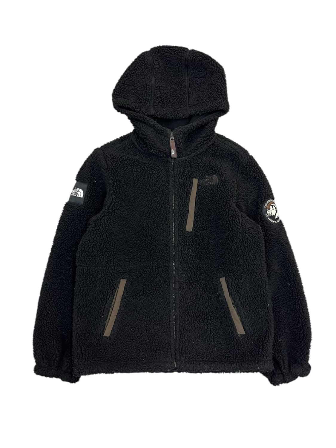 노스페이스 플리스 후드 자켓 블랙 키즈 160 #csz2994 상품이미지3