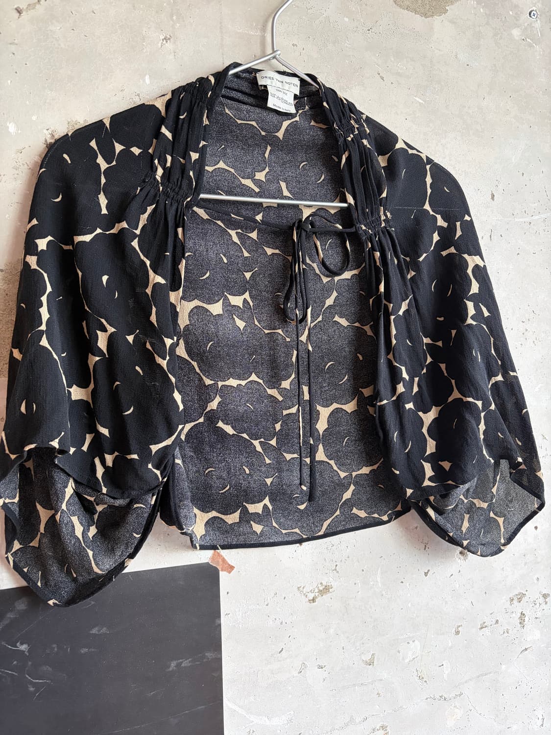 00s Dries Van Noten silk bolero cape 상품이미지1