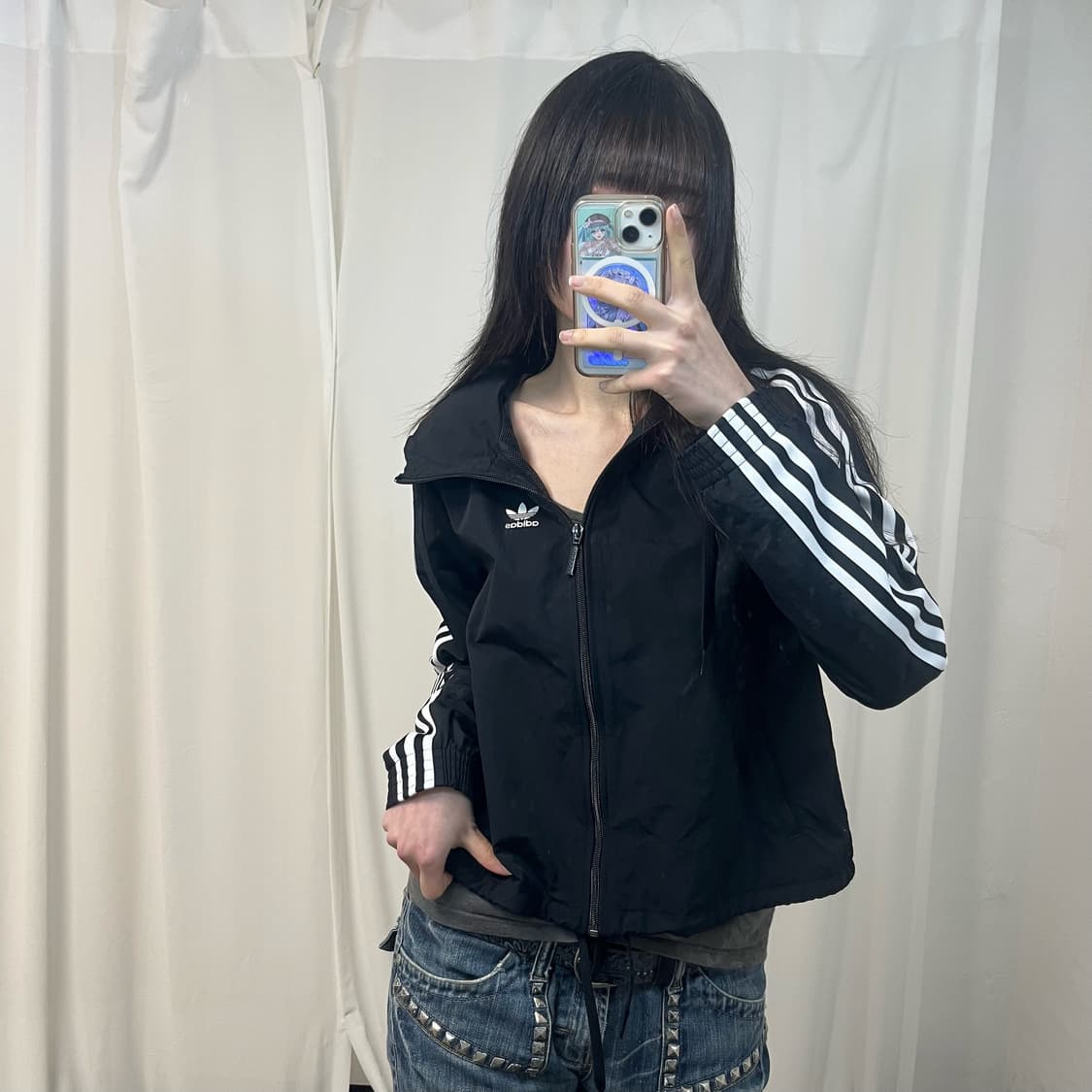 Adidas black lock-up windbreaker 상품이미지2