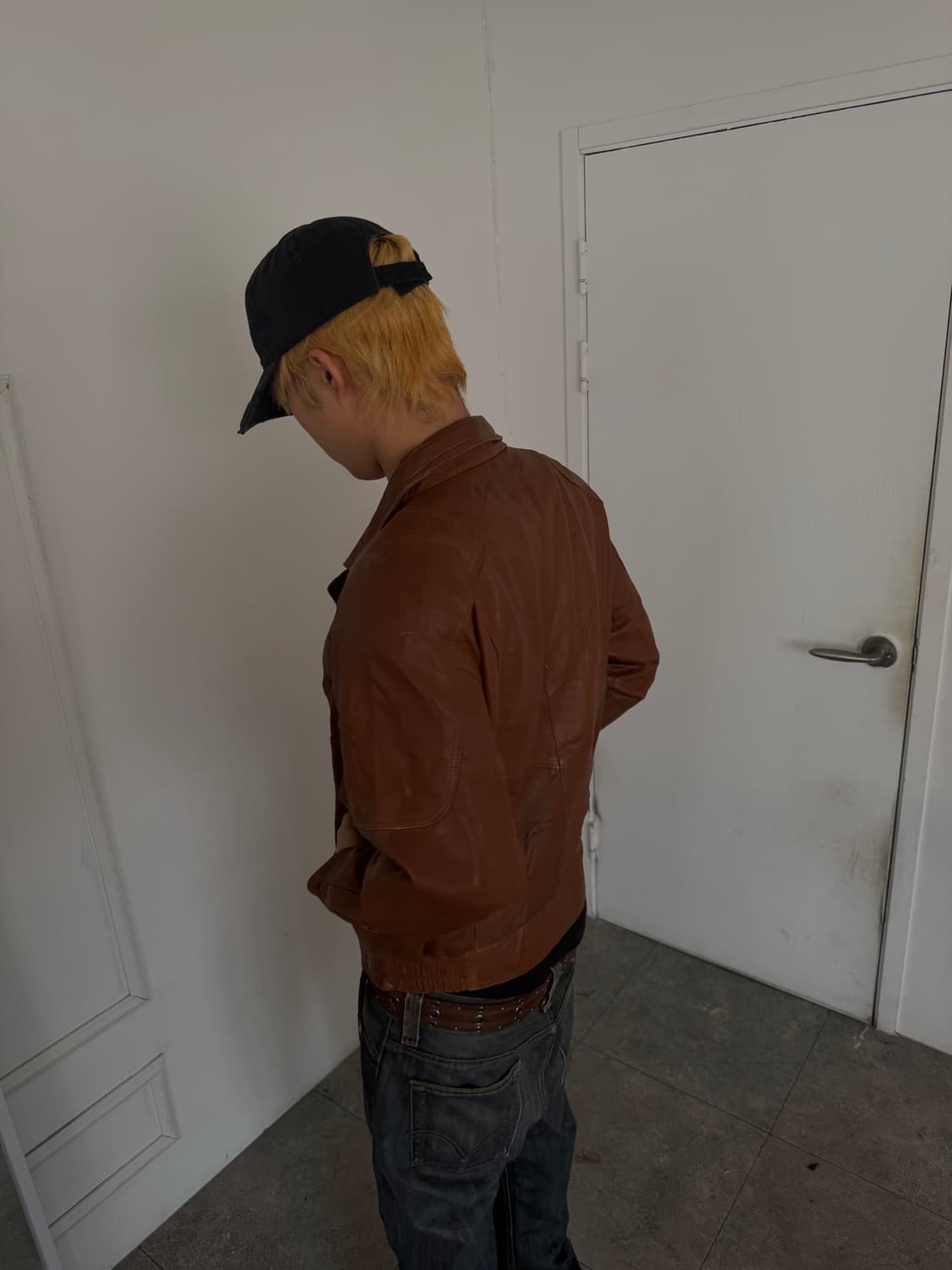 유틸리티 디테일 레더 블루종 자켓 상품이미지7