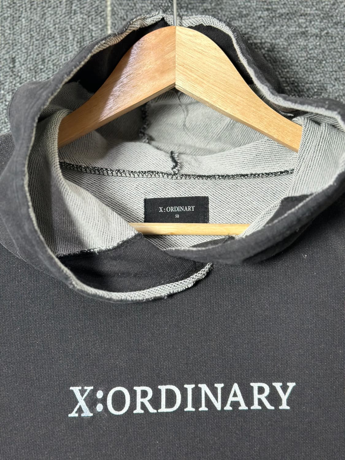 엑스오디너리 블랙 후드티 50사이즈 상품이미지4