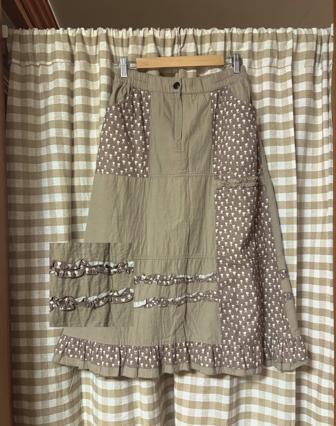 빈티지 체크 셔츠 + 니트 가디건 도트 포인트 너드 모리세트 상품이미지7