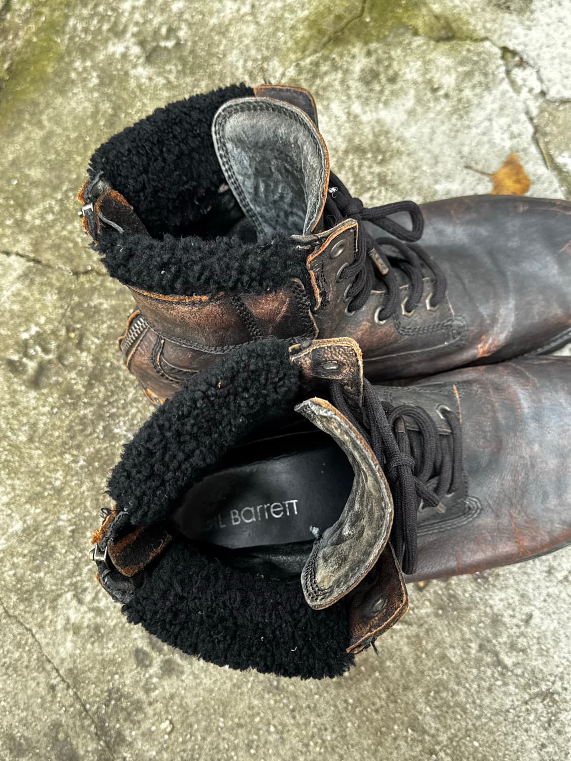 Neil Barrett Leather Shearling Boots 상품이미지6