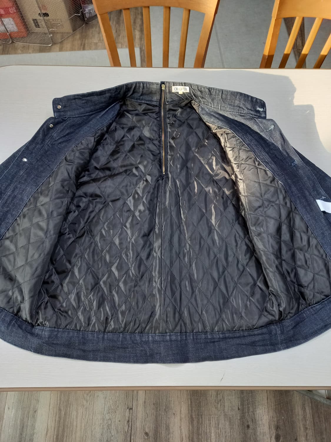 XL105 OMERTA Kor 패딩 데님자켓 진청 XL-454 상품이미지5