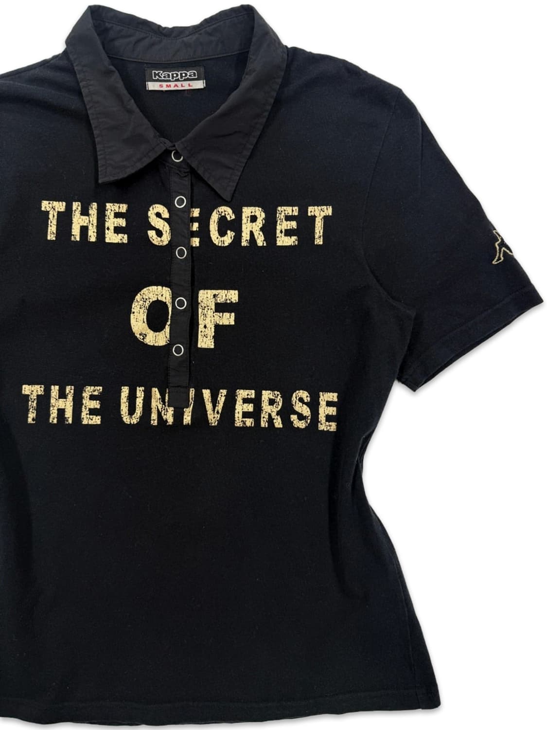 빈티지 KAPPA 레터링 하프 단추 반팔티 상품이미지2