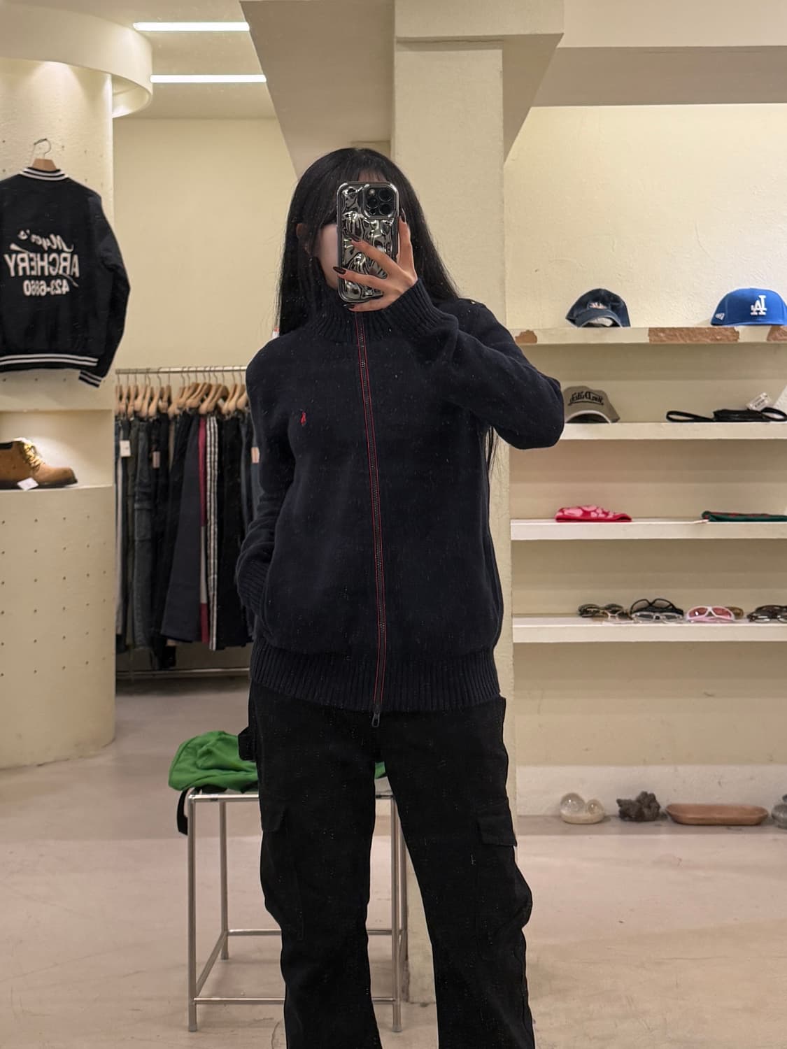 폴로 랄프로렌 집업 니트 네이비 U1118 상품이미지1