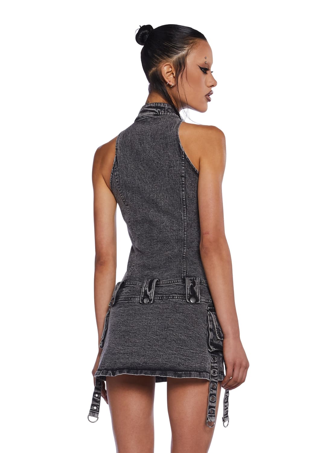 Dolls kill 돌스킬 레이스업 카고 미니 드레스  상품이미지2