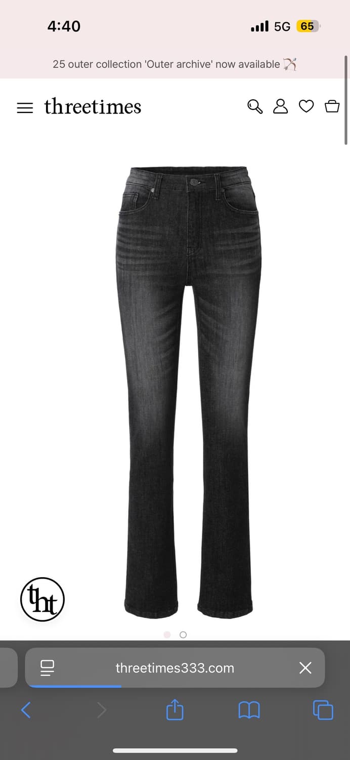 쓰리타임즈 5501 흑청바지 상품이미지1