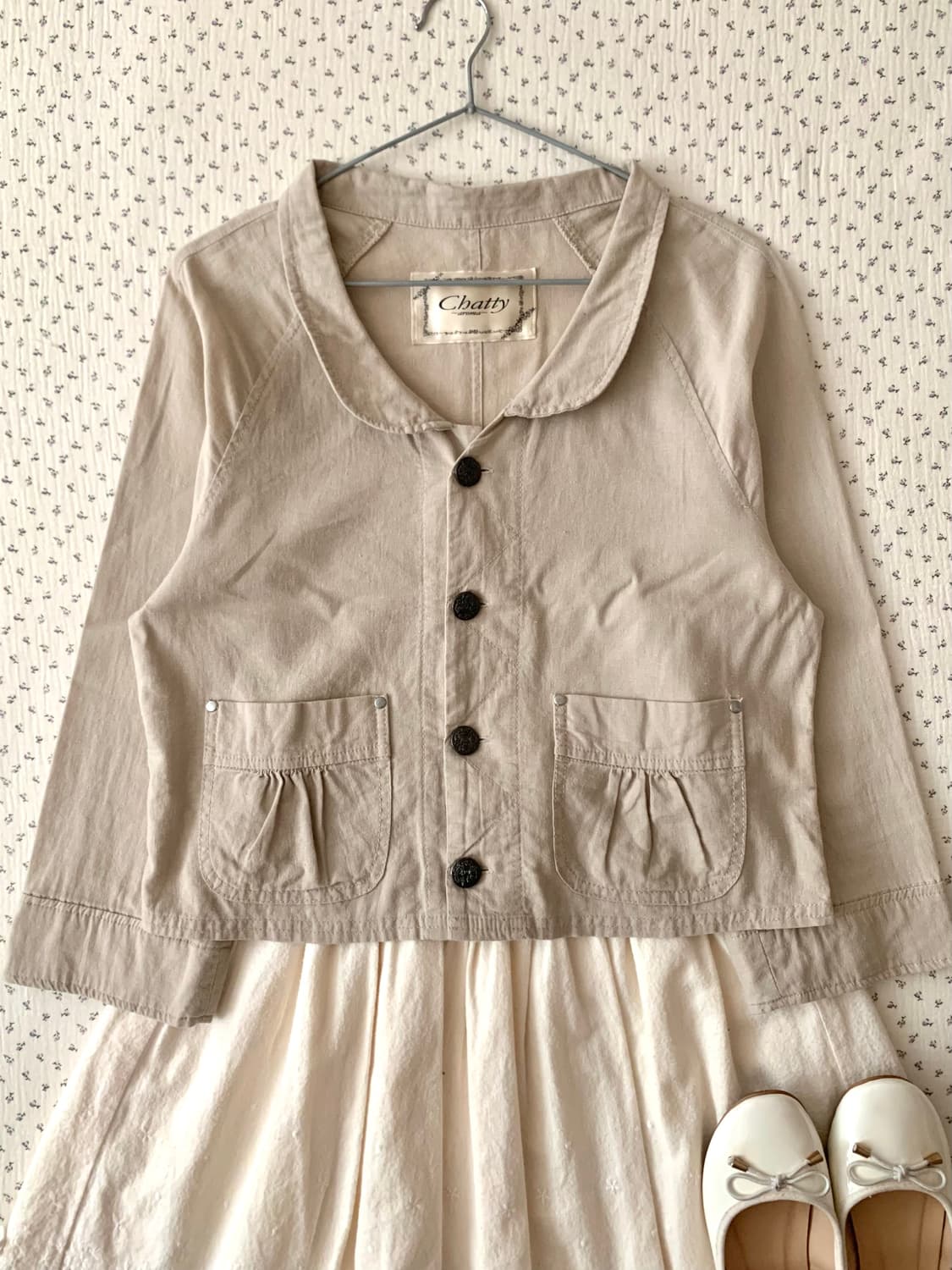 모리 둥근카라 린넨 자켓 상품이미지2