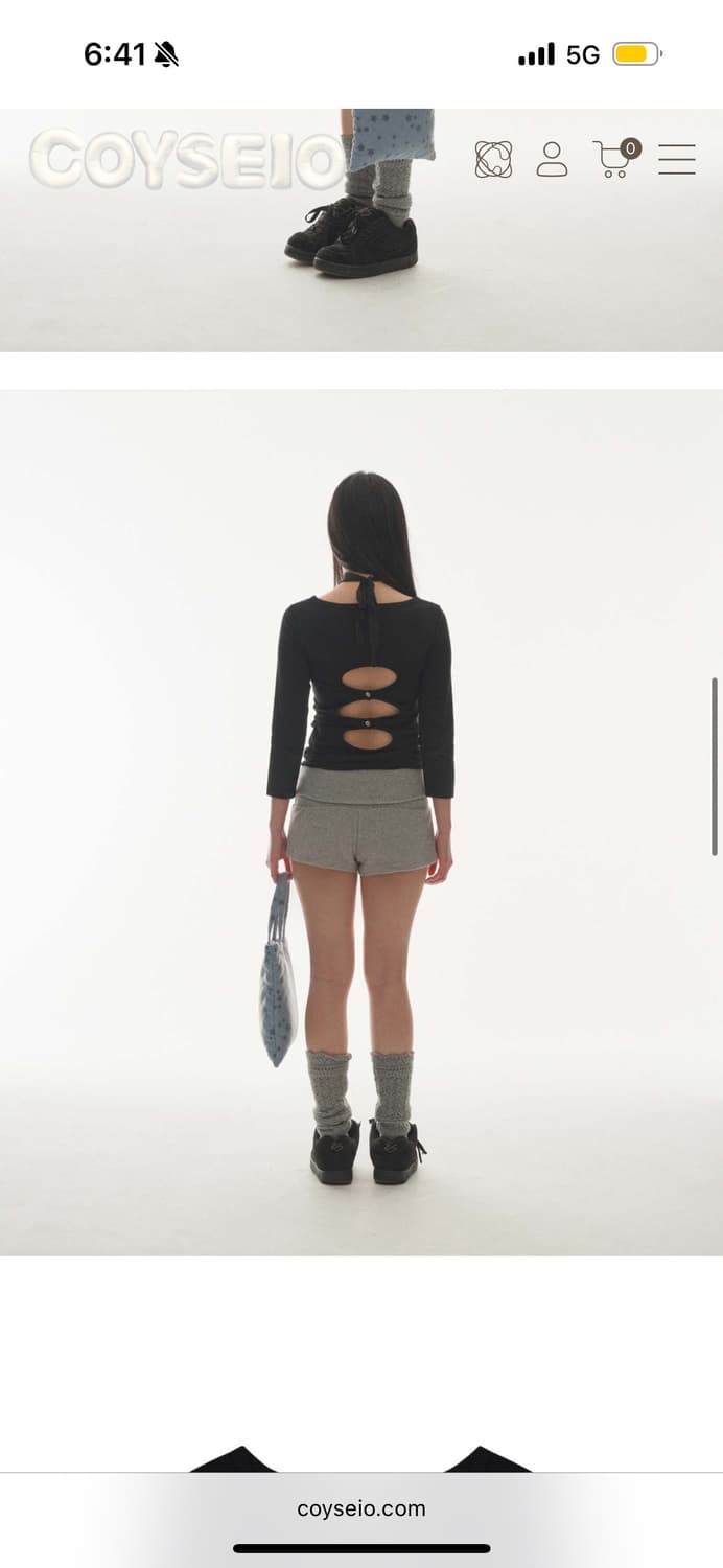 코이세이오 백써클 카프리 슬리브 블랙 상품이미지3