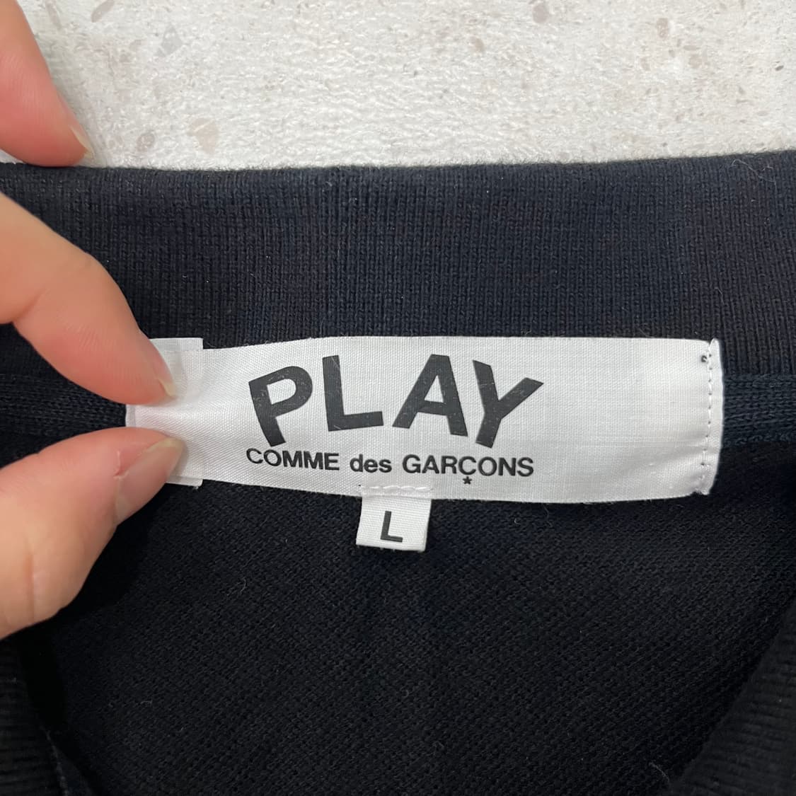 꼼데가르송 블랙 카라티 상품이미지5