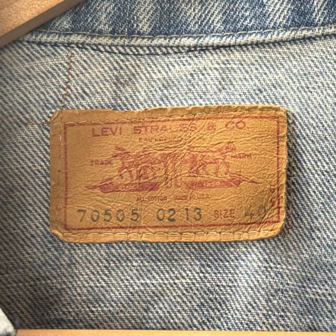 80s Levi's USA Made 70505 Denim Trucker 상품이미지6