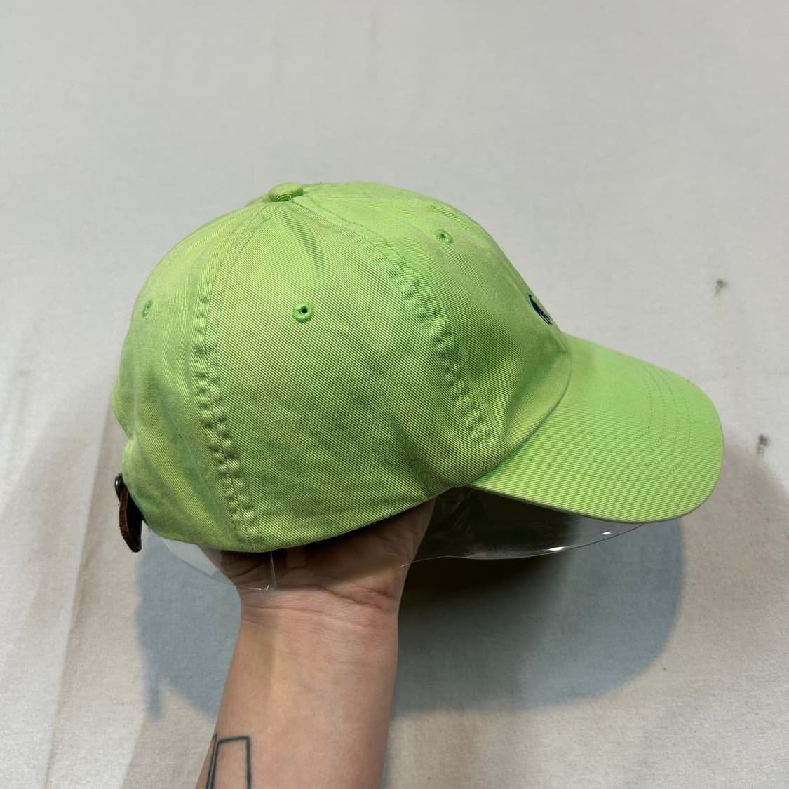 폴로 랄프로렌 연두색 볼캡 모자 가죽스트랩 정품 상품이미지6