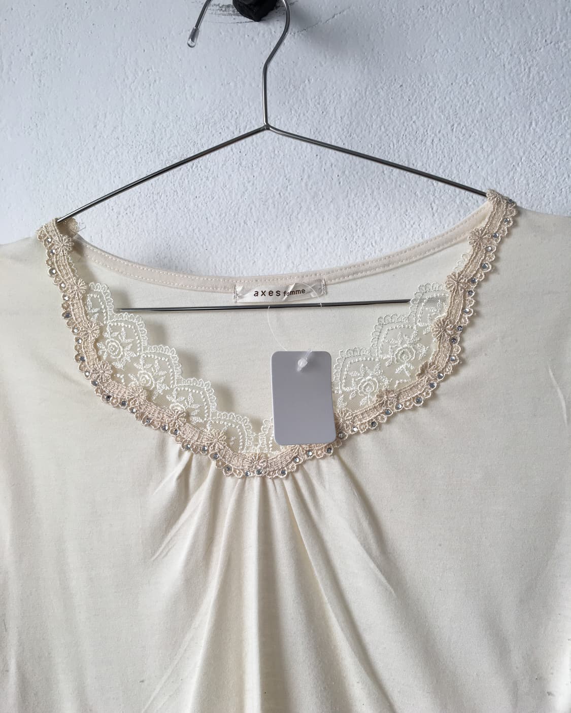 axes femme lace trimming sleeve 상품이미지5