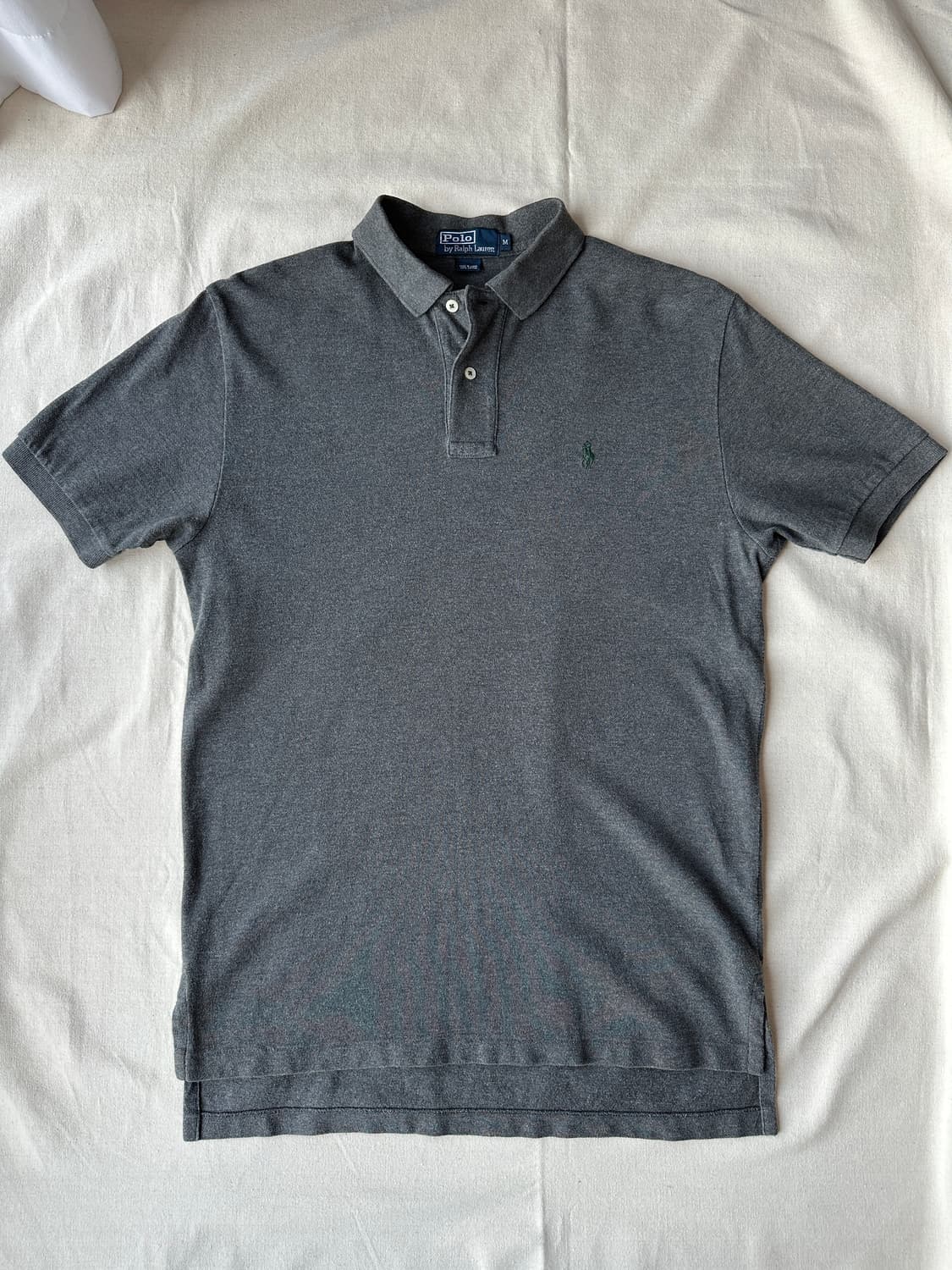 폴로 랄프로렌 차콜 그레이 피케 반팔 카라티 M 상품이미지1
