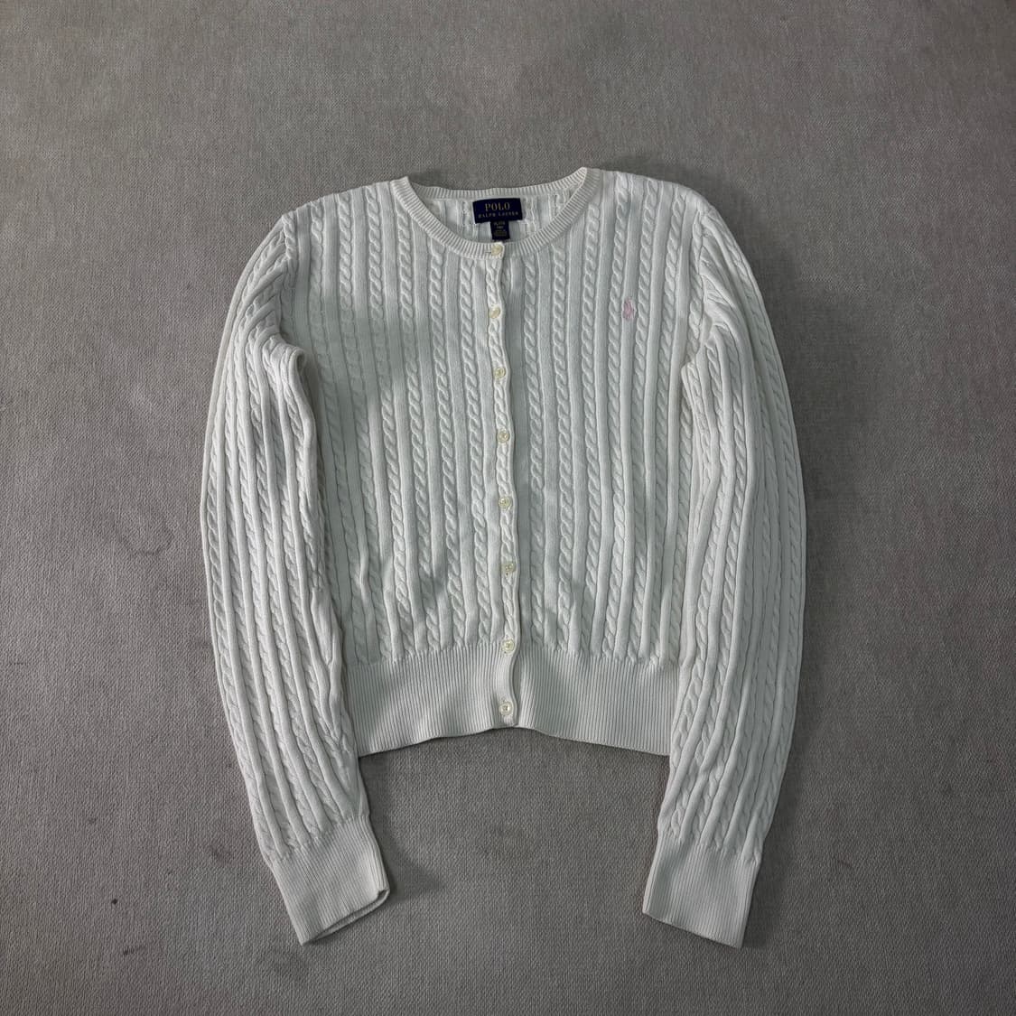 W 95 폴로랄프로렌 스몰포니 꽈배기 가디건  상품이미지1