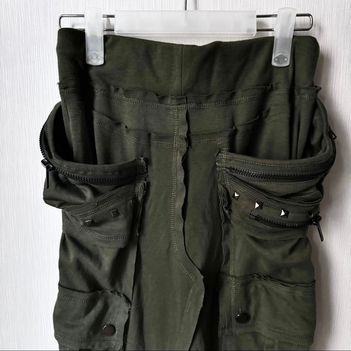 아카이브 벌룬포켓 00‘s 스터드 스티치 그런지 롱스커트 y2k 펑크 상품이미지1