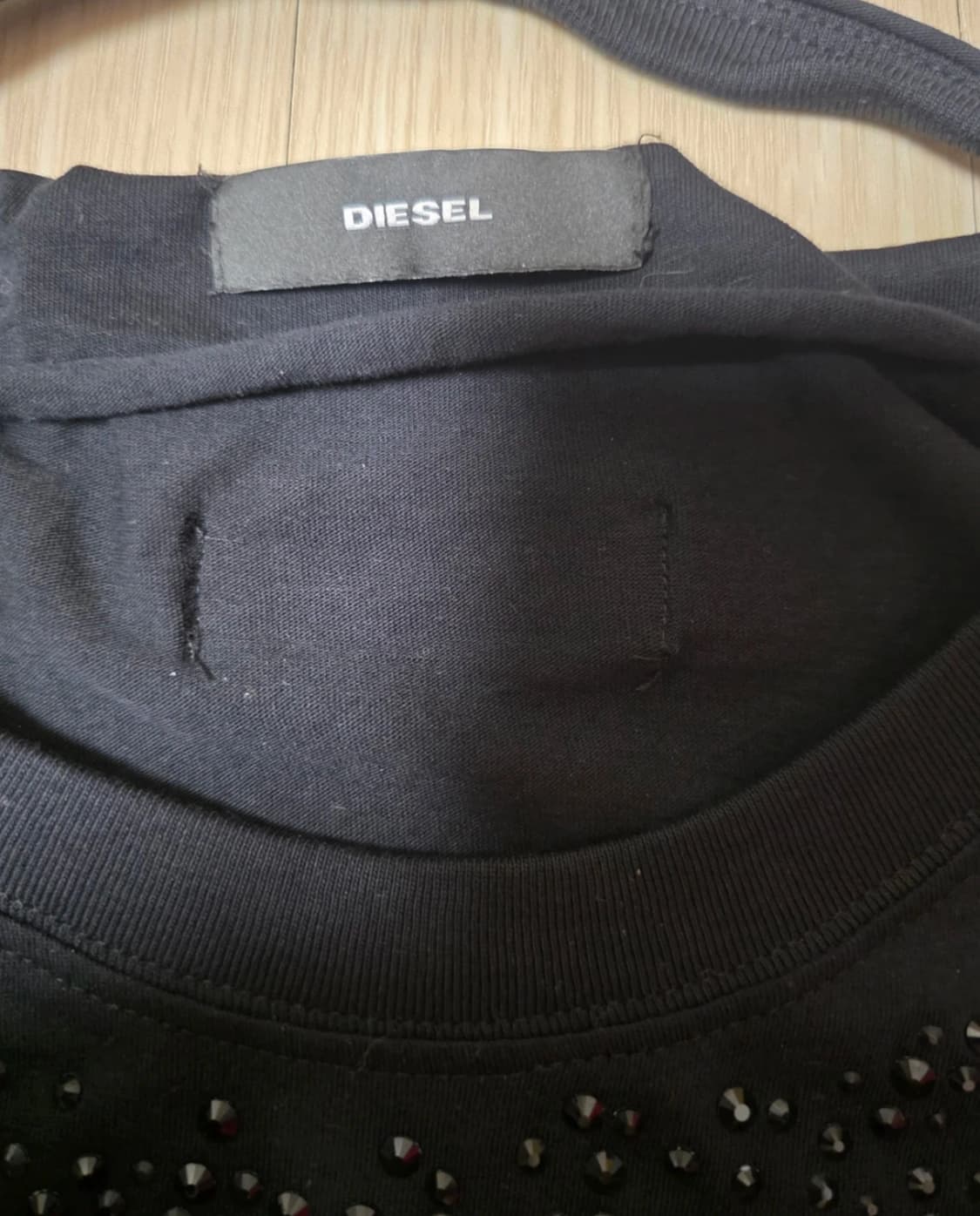 Diesel 디젤 블랙 큐빅 티셔츠  상품이미지3