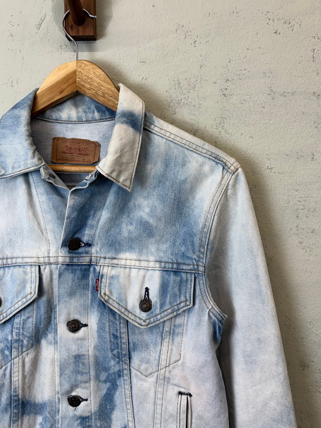 리바이스 90s 빈티지 스컬 큐빅 데님 트러커 자켓 상품이미지4