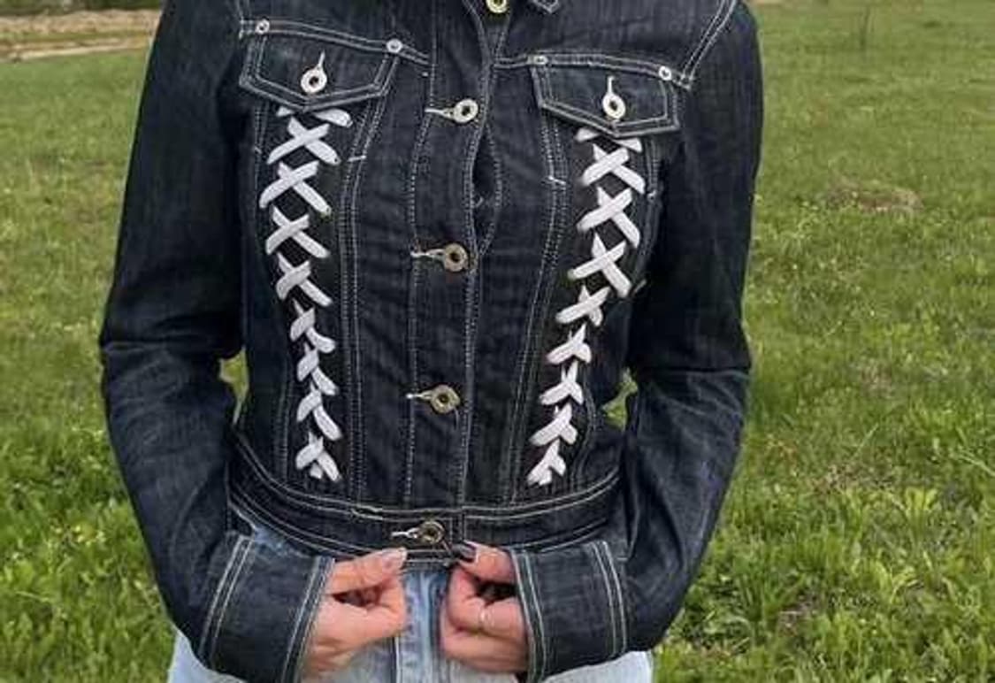 돌체앤가바나 레이스업 데님 자켓  상품이미지1