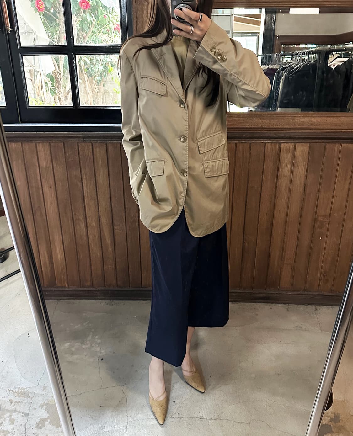 HYKE crop wide tapered pants 상품이미지2