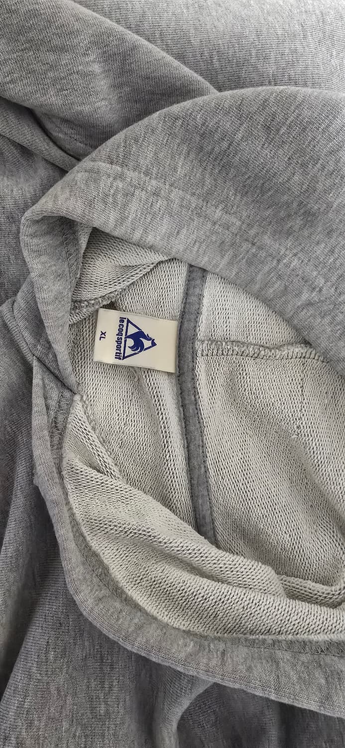 르꼬끄 스포티 Lecoq 빅로고 그레이 후디 후드티 상품이미지4