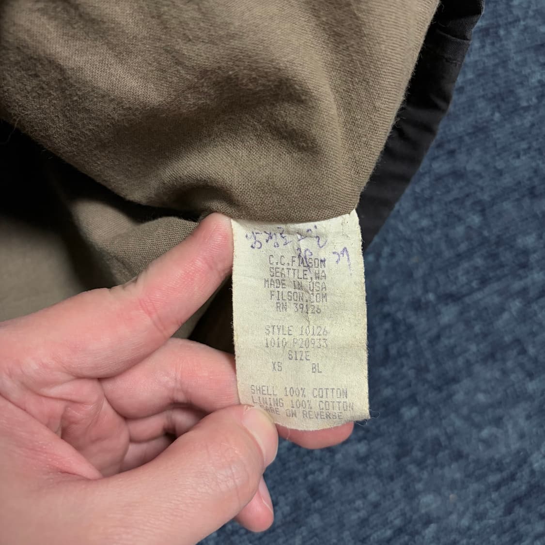 필슨 스웨이드 카라 왁스 자켓 상품이미지5