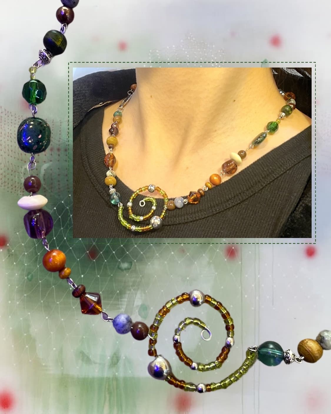 핸드메이드 비즈 목걸이  상품이미지2