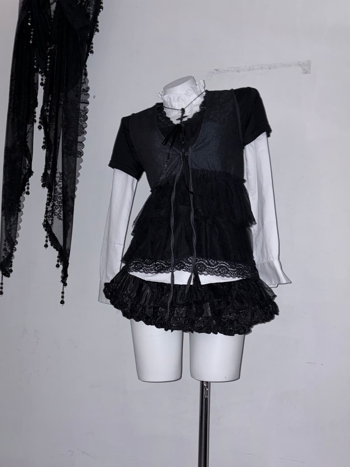 공겜여주세트 3pcs 프릴 & 리본 & 레이스 & 샤 상품이미지1