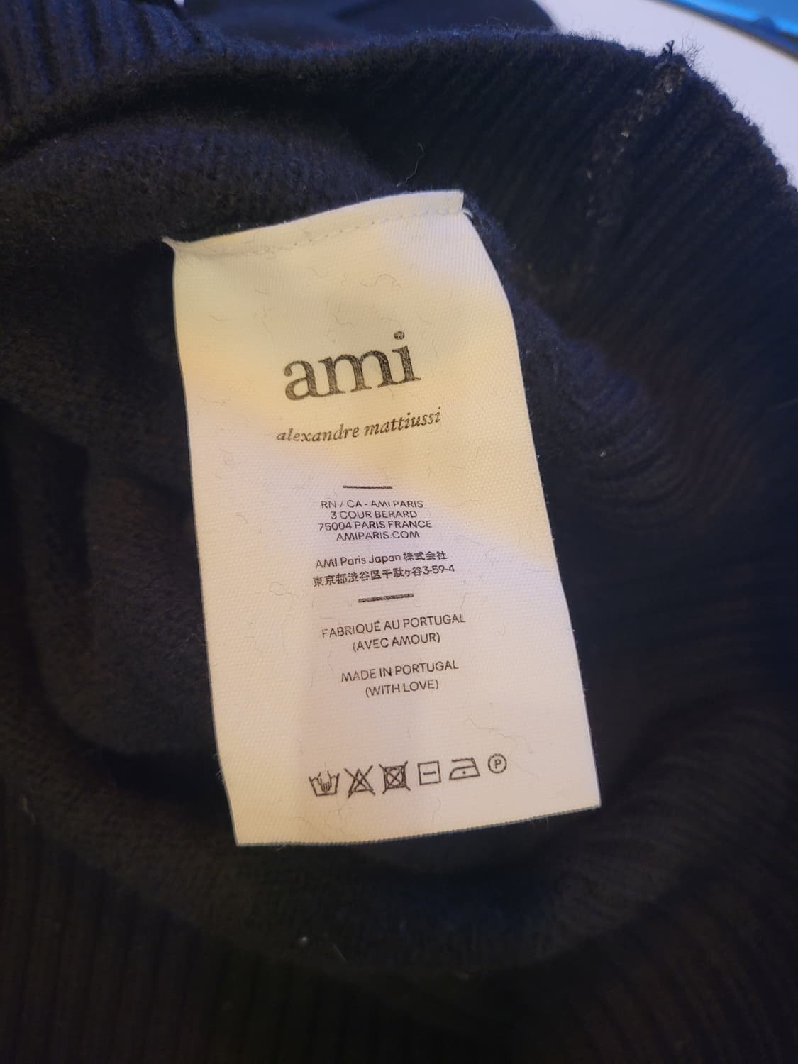(XL) 아미 인타르시아 빅로고 가디건 검빨 상품이미지6