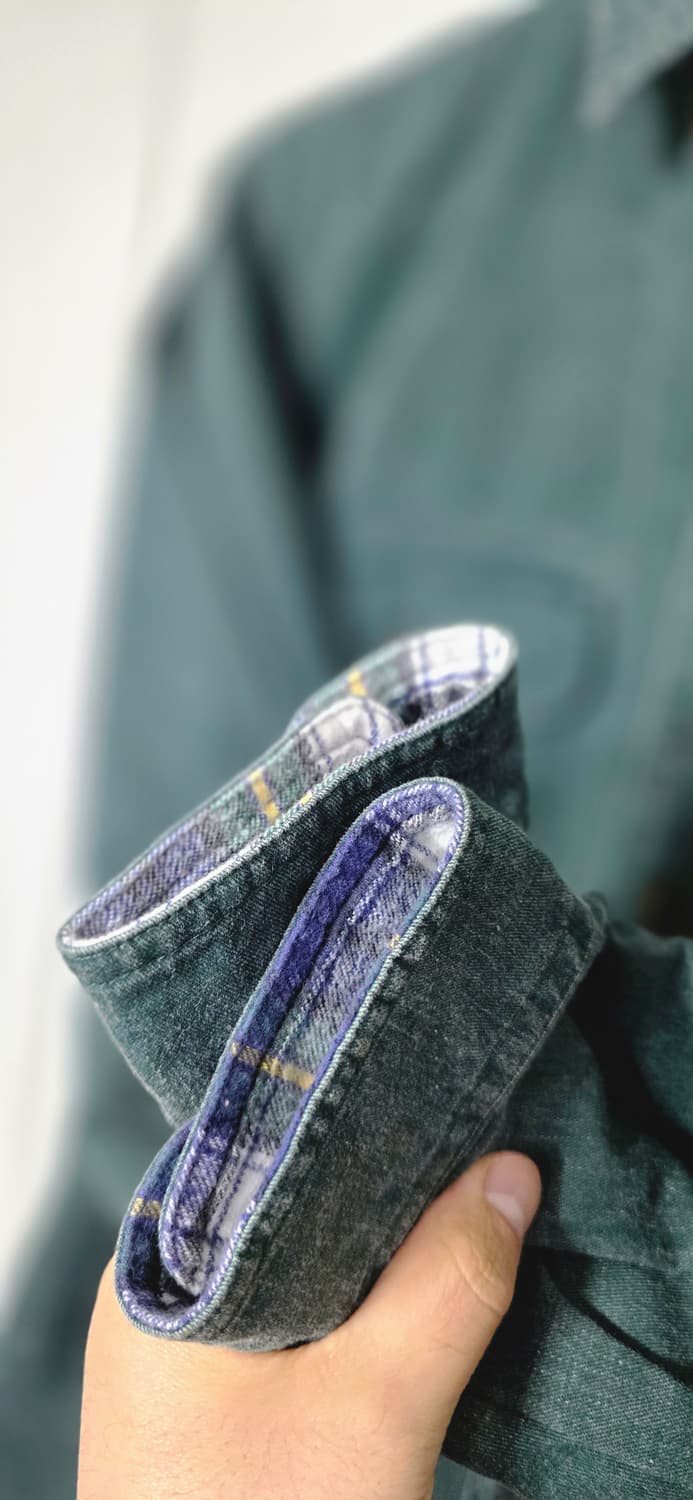 L.L.Bean 그린 플란넬 워크 셔츠 S 상품이미지5