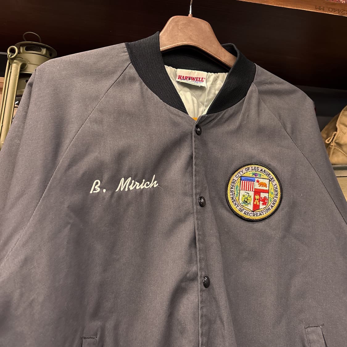 90s 하트웰 로스엔젤레스 씰패치 코튼 믹스 바시티 자켓 N782 상품이미지3