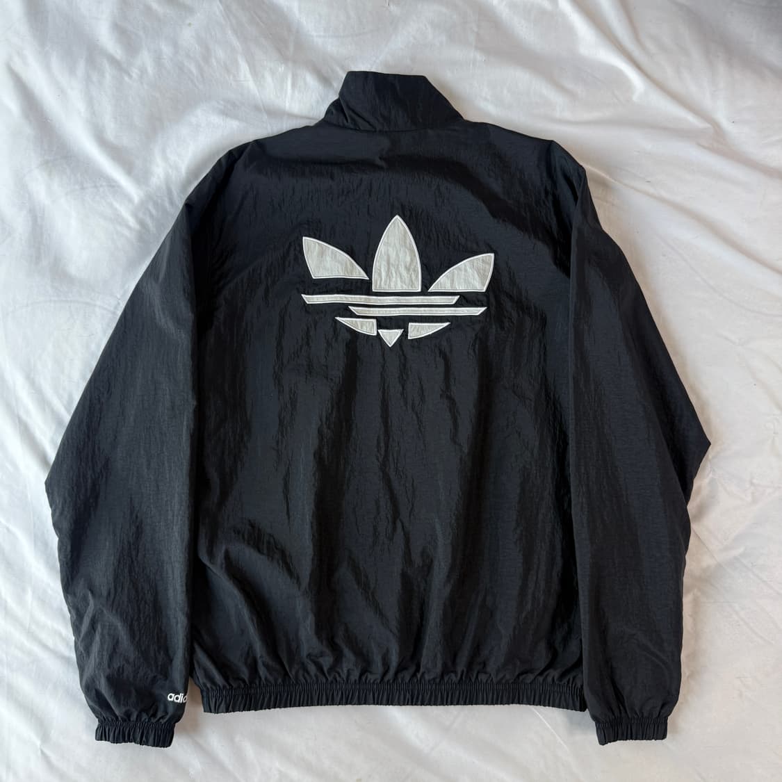 아디다스 블랙 바람막이 트레포일 로고 파이어버드 L 상품이미지4