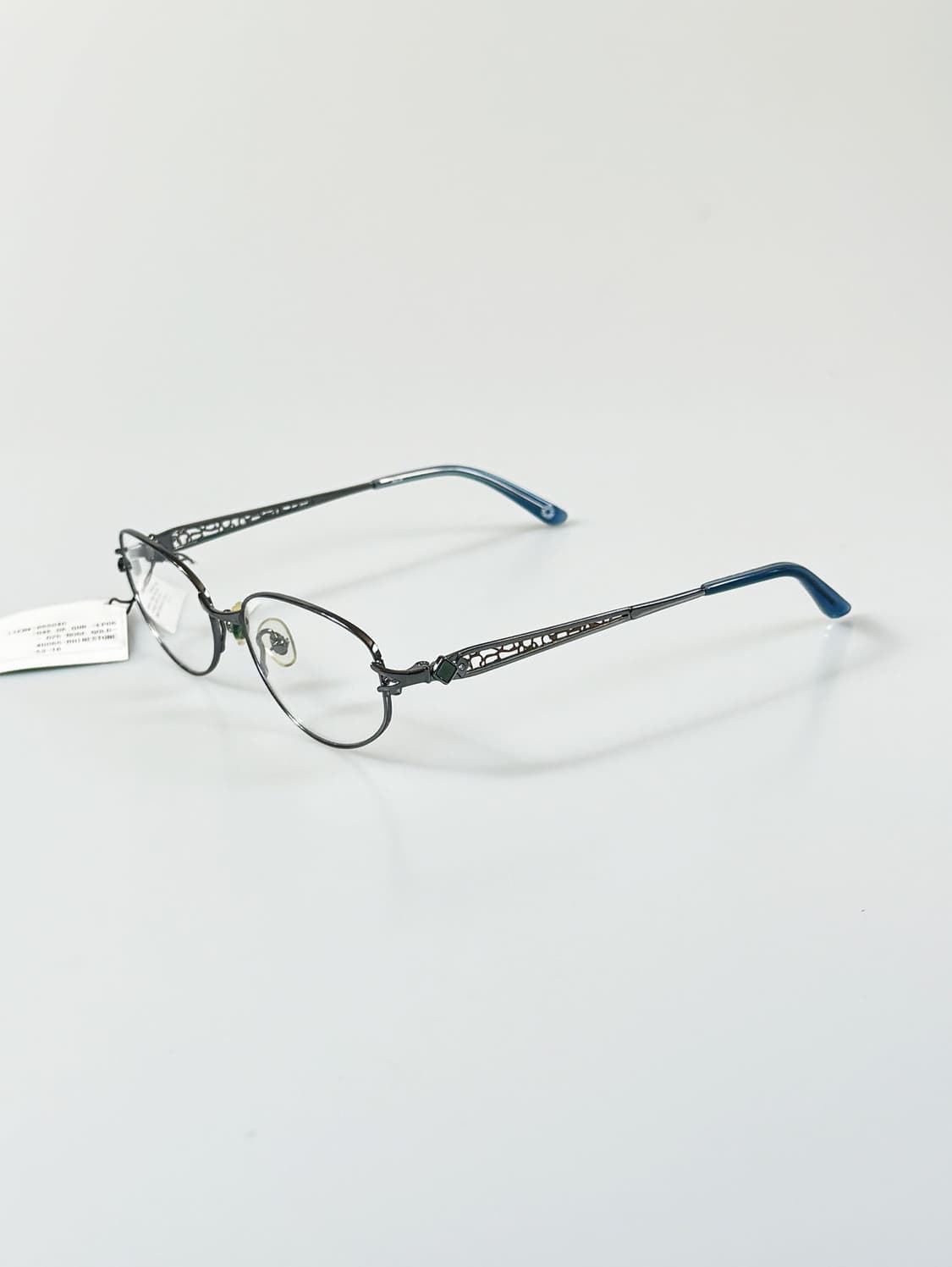 90s FUTIS 건메탈 슬림 오벌 메탈 프레임 빈티지 안경 상품이미지3