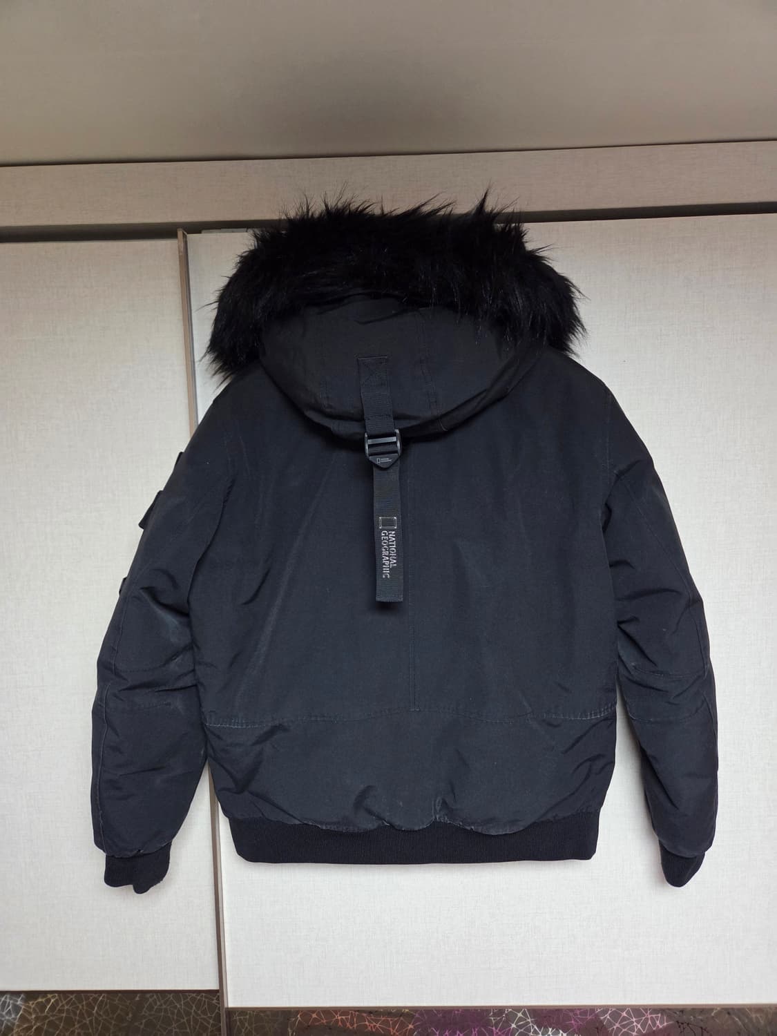 내셔널지오그래픽 블랙 덕다운 패딩 점퍼100 상품이미지5