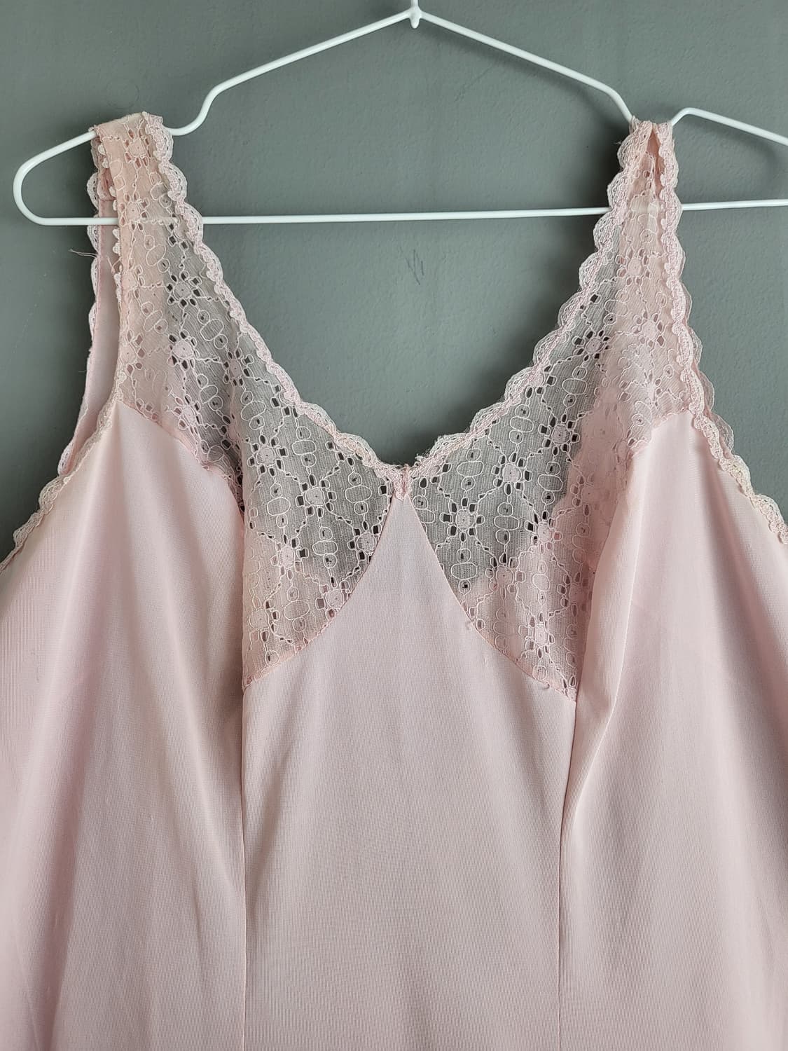 B급 빈티지 베이비핑크 레이스 슬립 드레스 상품이미지5