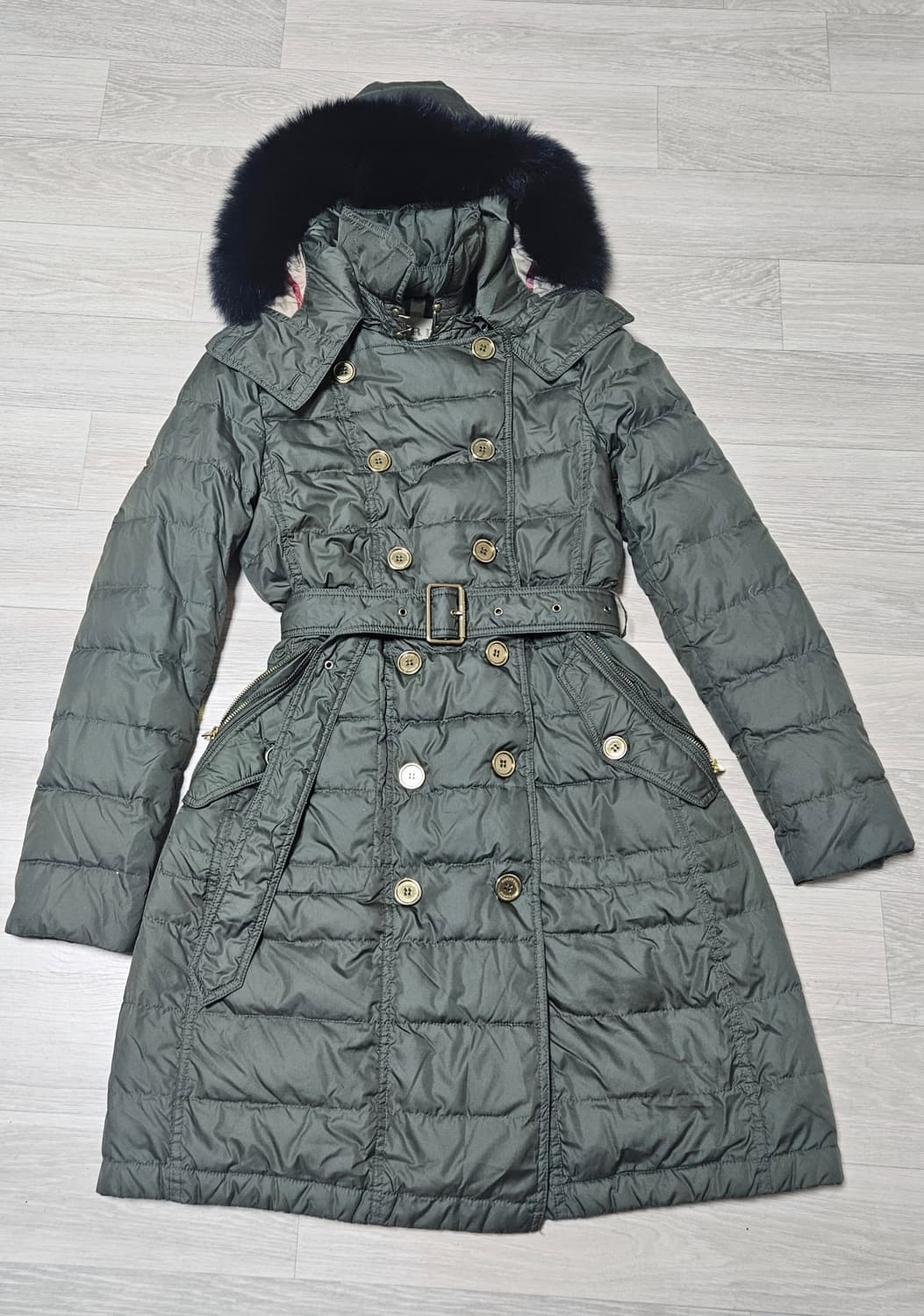 버버리 다운 패딩 코트  정품 S(55~작66) 정품  상품이미지1