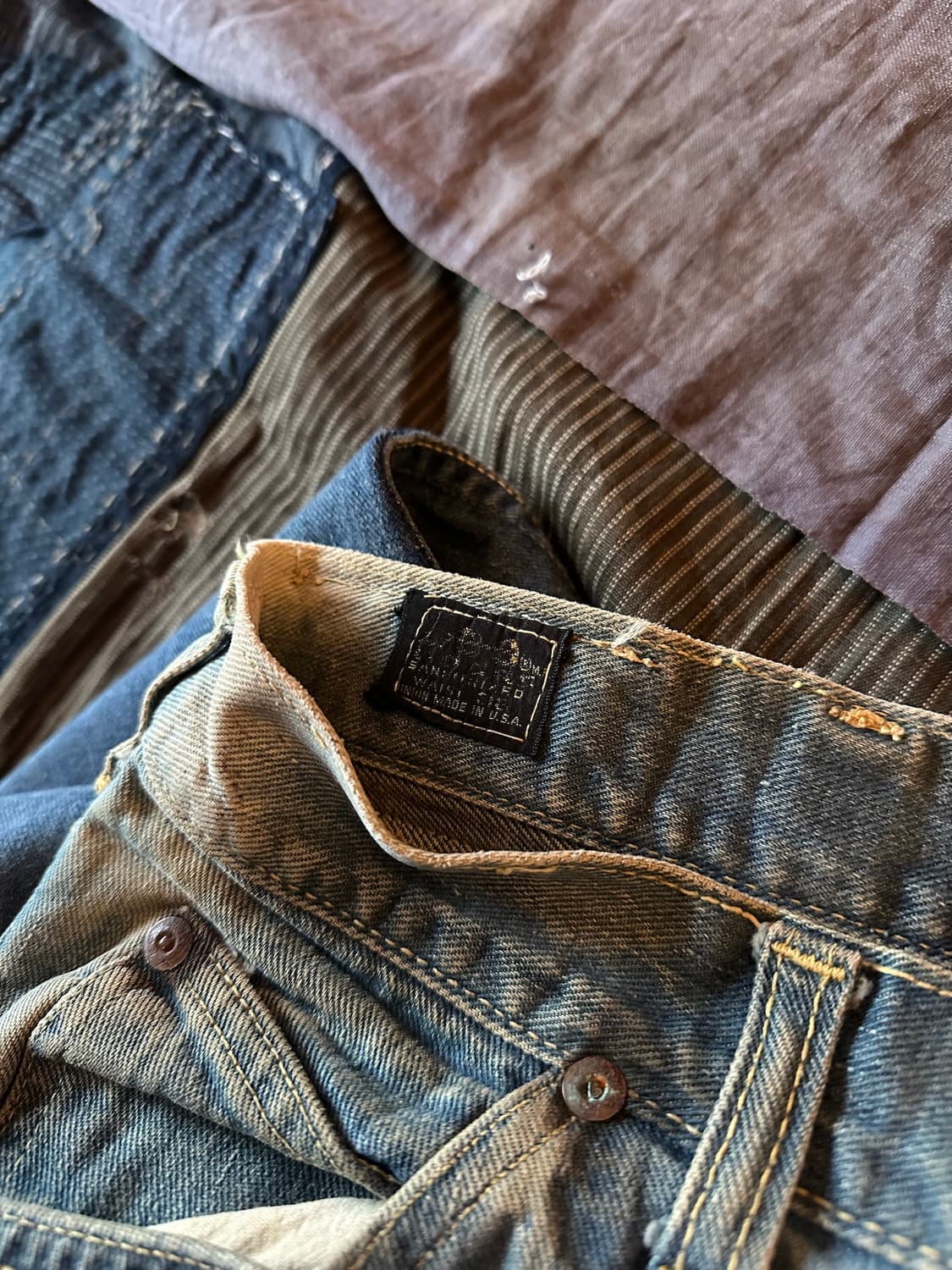70s USA LEE 빈티지 리 카우보이컷 데님 팬츠 상품이미지9