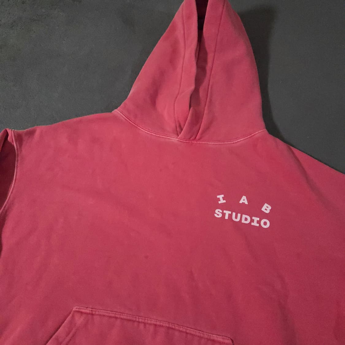 아이앱스튜디오 피그먼트 후드티 L 코랄 상품이미지2