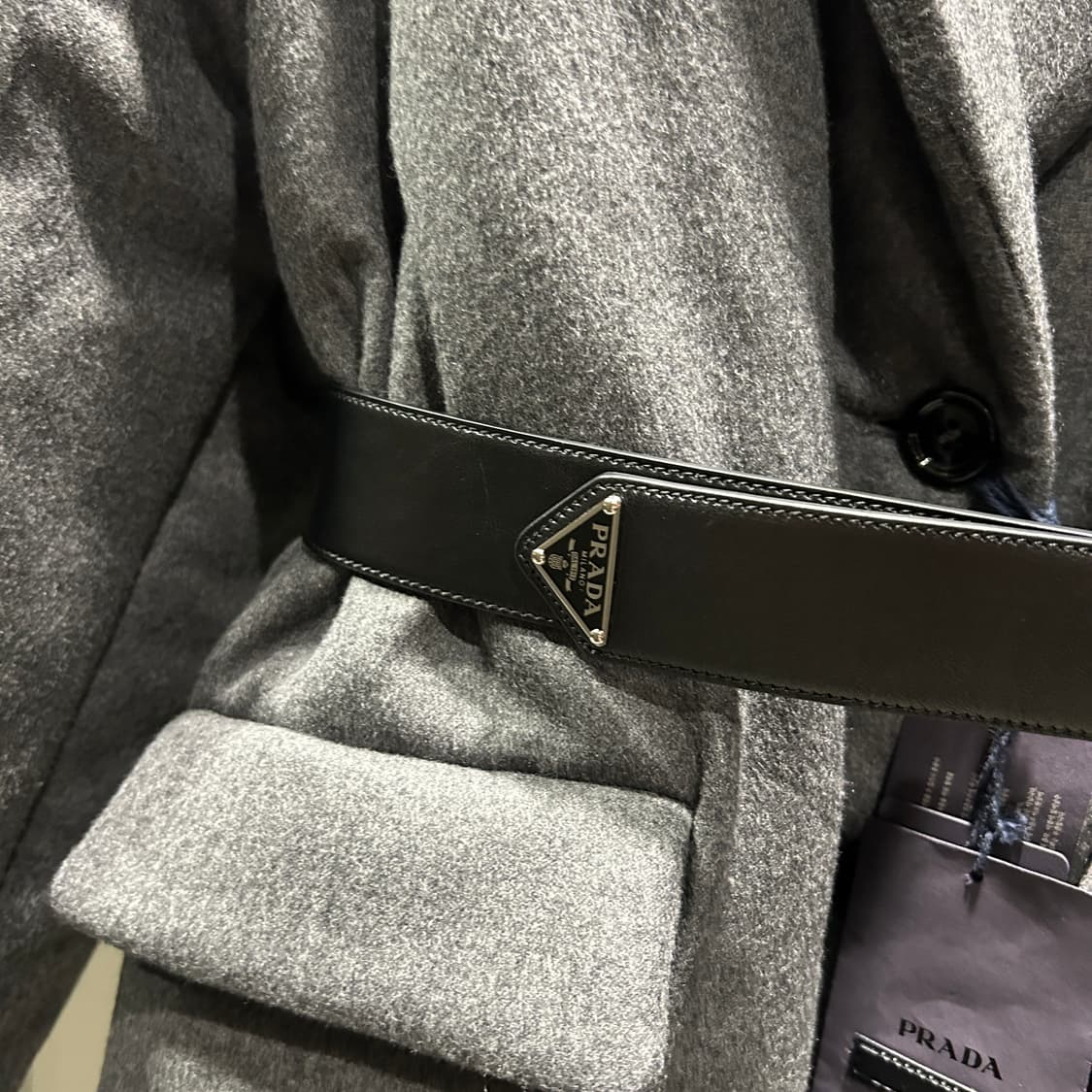 프라다 벨티드 캐시미어 패딩 코트 상품이미지9