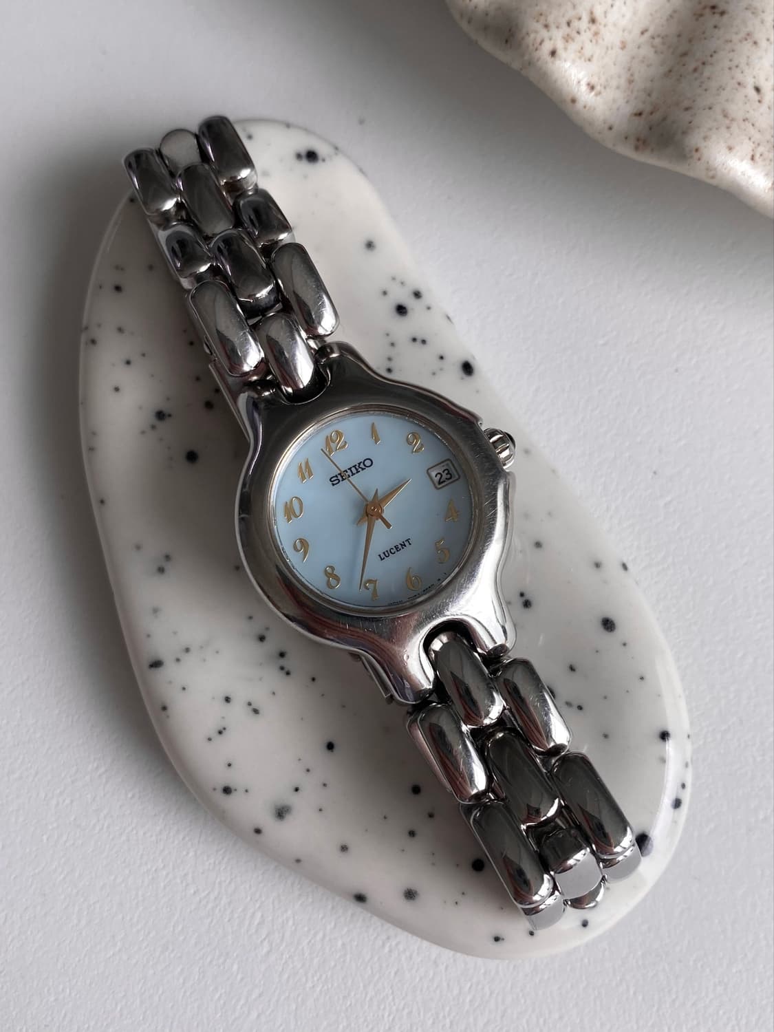 Seiko 세이코 lucent 루센트 데이트 라이트블루 쿼츠 상품이미지3