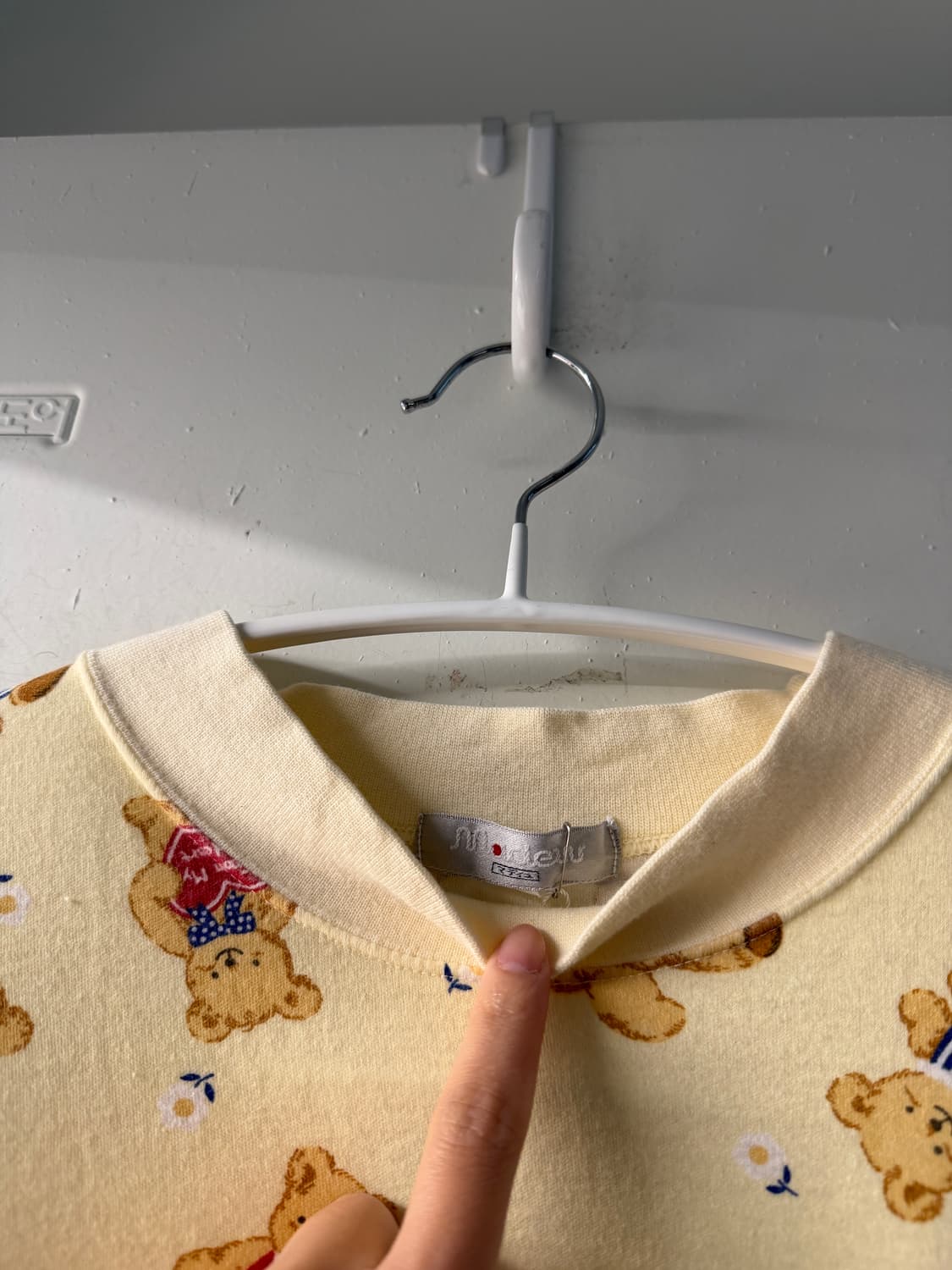 일본빈티지 엘로우 베어 롱슬리브 상품이미지6