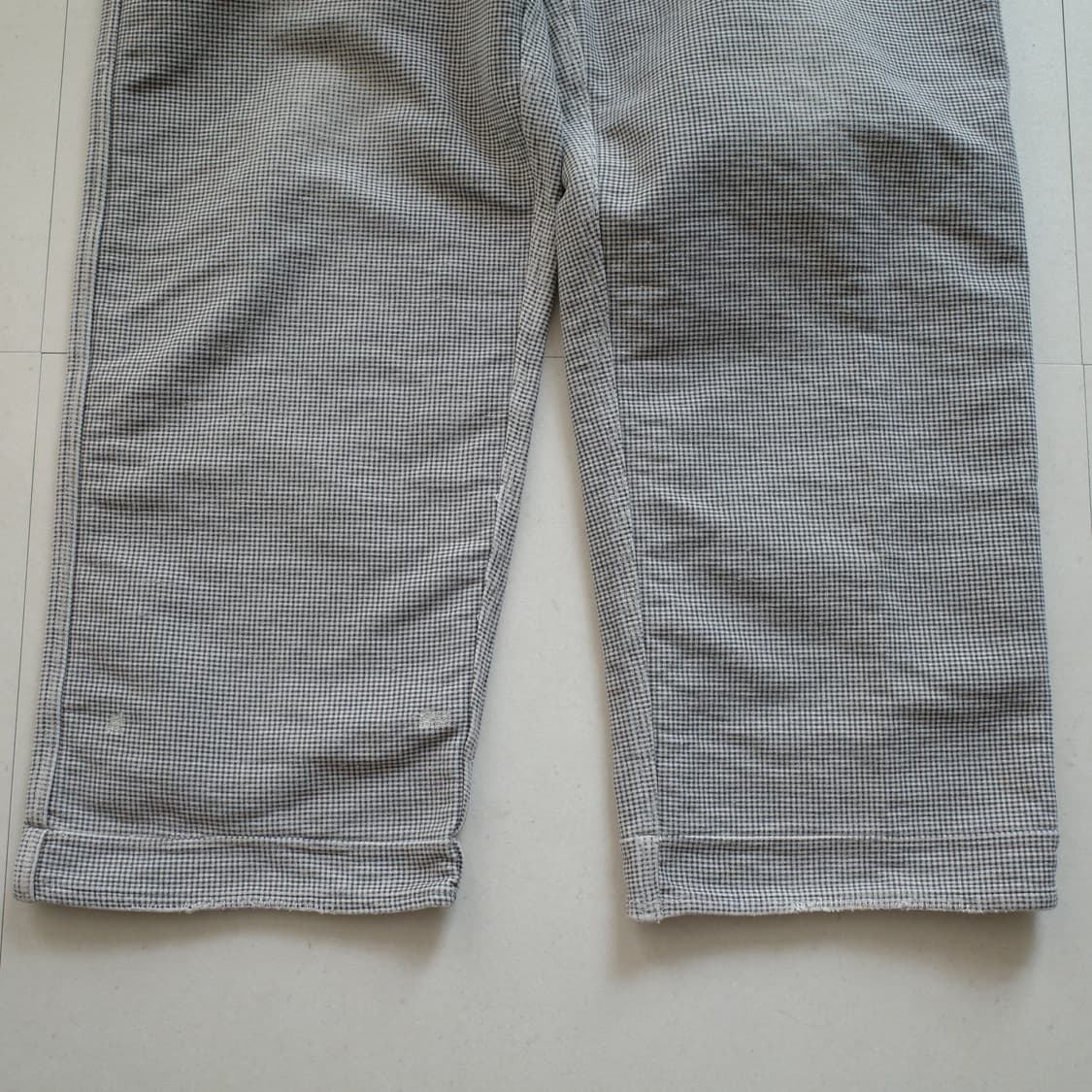 50s-60s 프렌치 헤비코튼 하운드투스 신치백 워크팬츠 상품이미지3