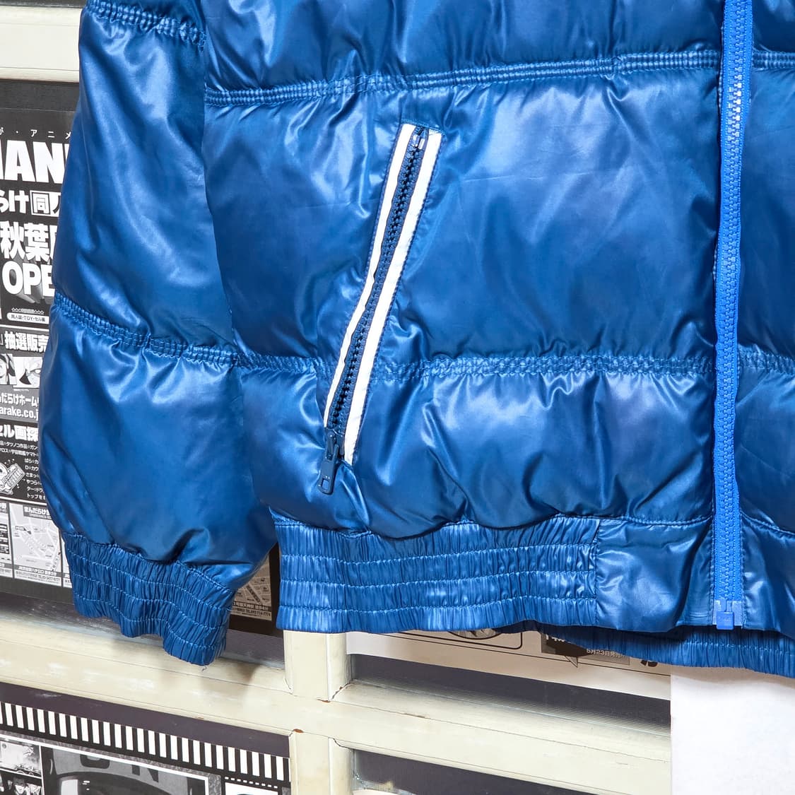 아디다스 블루 배색 푸퍼 패딩 상품이미지5