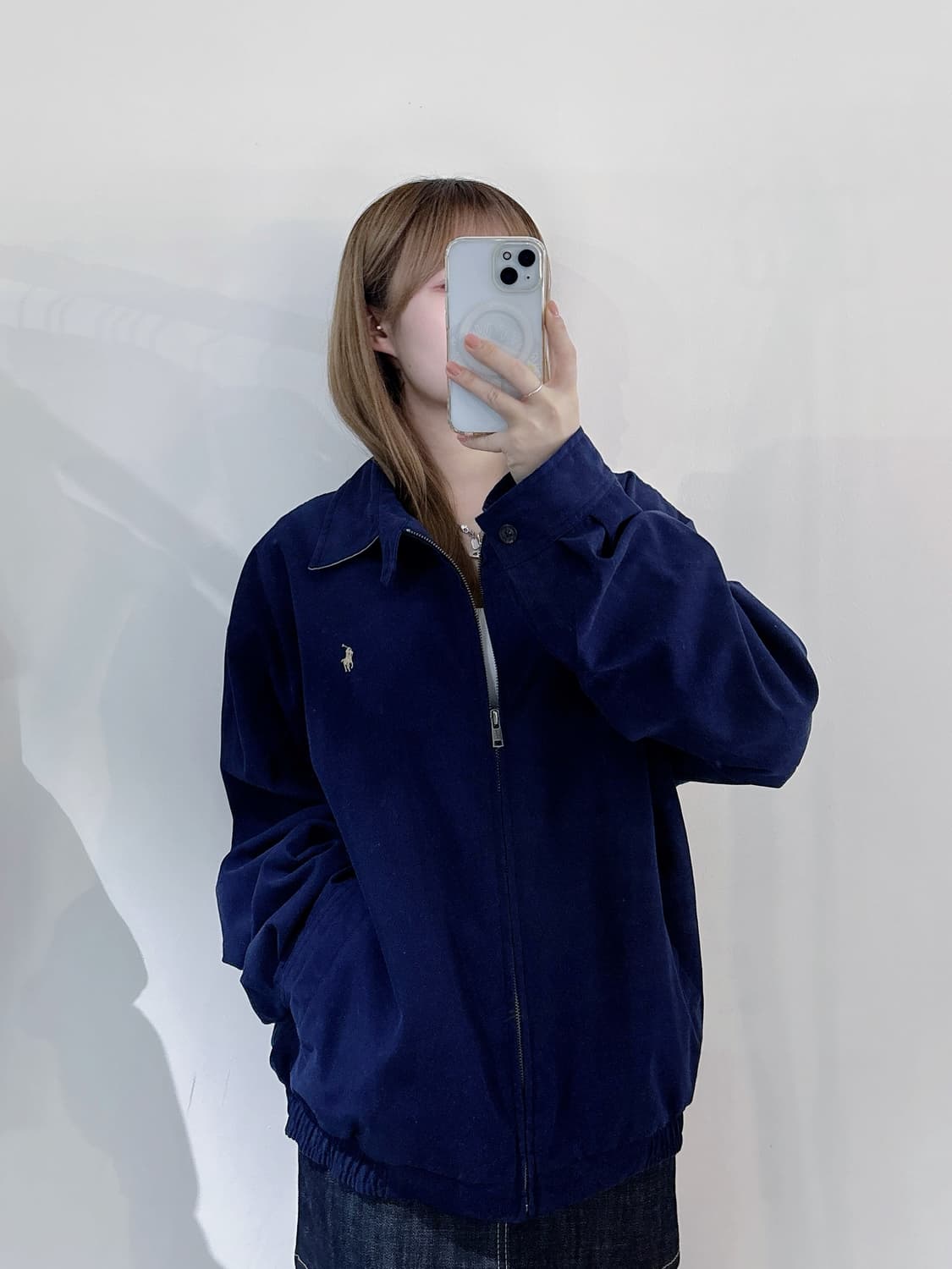 폴로랄프로렌 베이지포니 네이비 스윙톱 자켓 상품이미지1