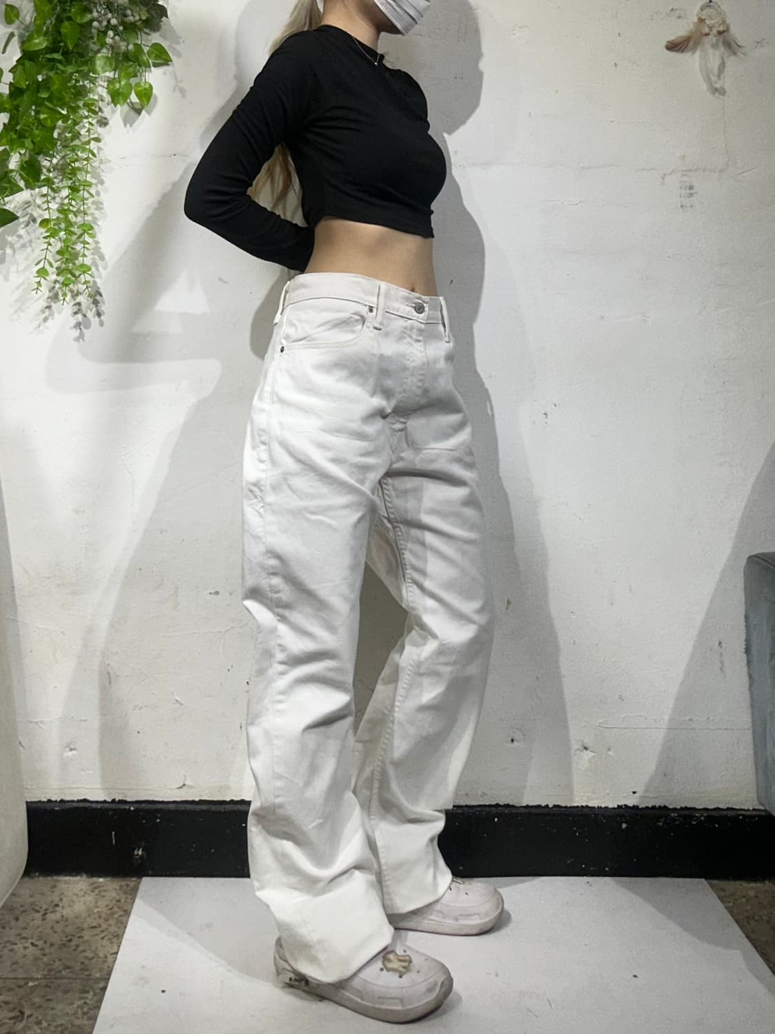 리바이스 화이트 와이드 데님 팬츠 38 상품이미지1