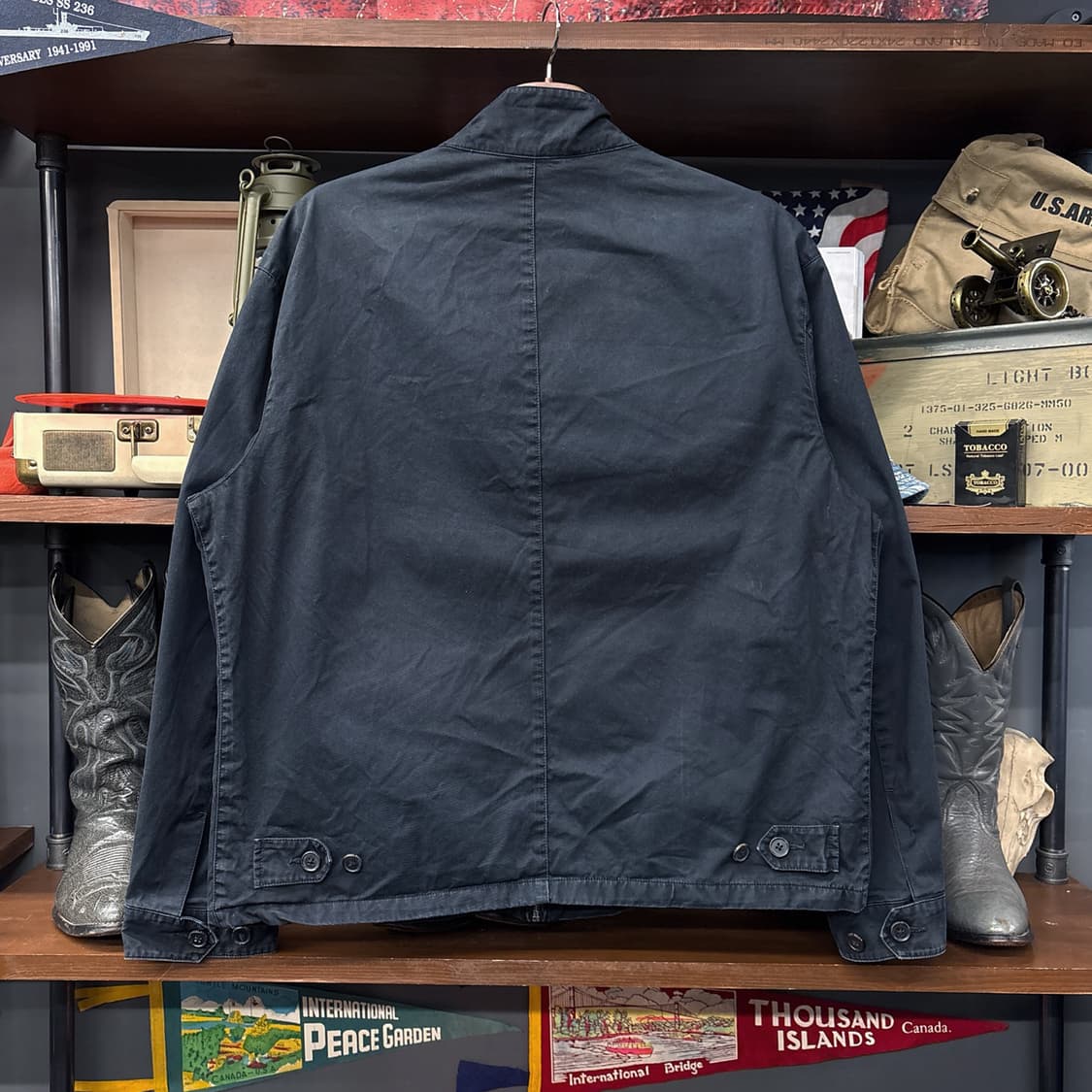 신형라벨 폴로 랄프로렌 블랙와치 헤링턴 스윙자켓 빈티지워싱 블랙 N691 상품이미지2