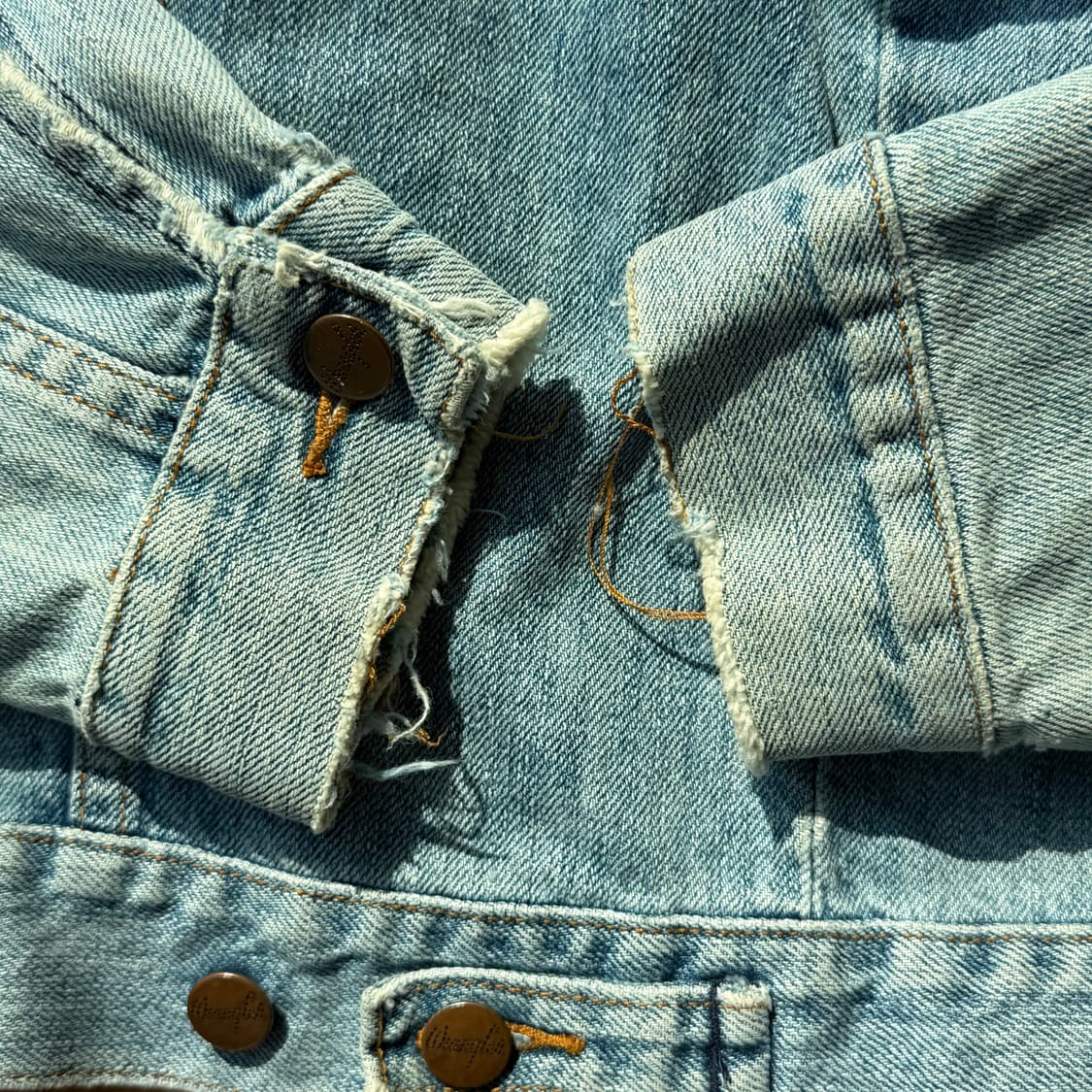 90‘s 랭글러 3세대 데님자켓 연청 지쟌 상품이미지6